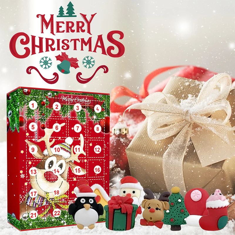 

Christmas Countdown Calendar Keychains Kit 24Days Advent Calendar Party Favor Decorations Festival Kids Surprise Christmas Gifts