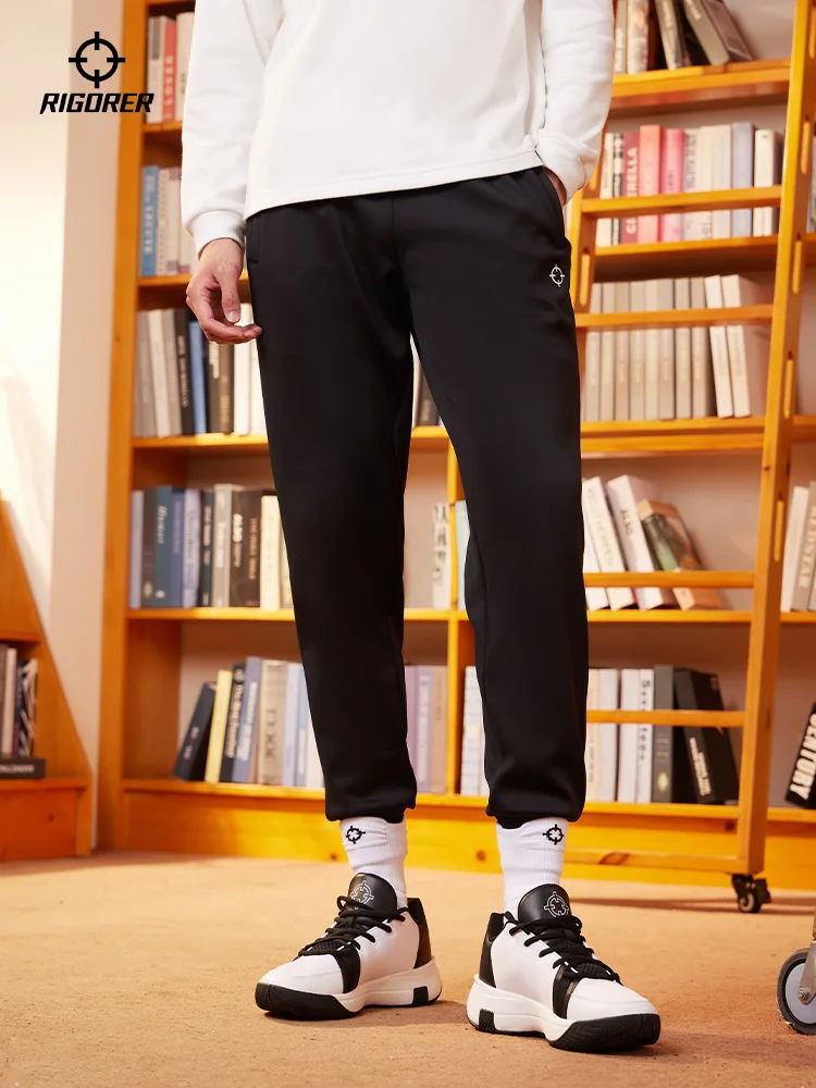 

RIGORER Knitted Trousers New Men Women Basketball Training Running Pants Casual Stretch Fleece-lined Warm Winter Sweatpants