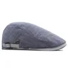 Men Newsboy Caps Spring And Autumn Berets Hats Cotton Polyester 57-62cm Big Head Circumference Striped Brim Casual Style BT0102 5
