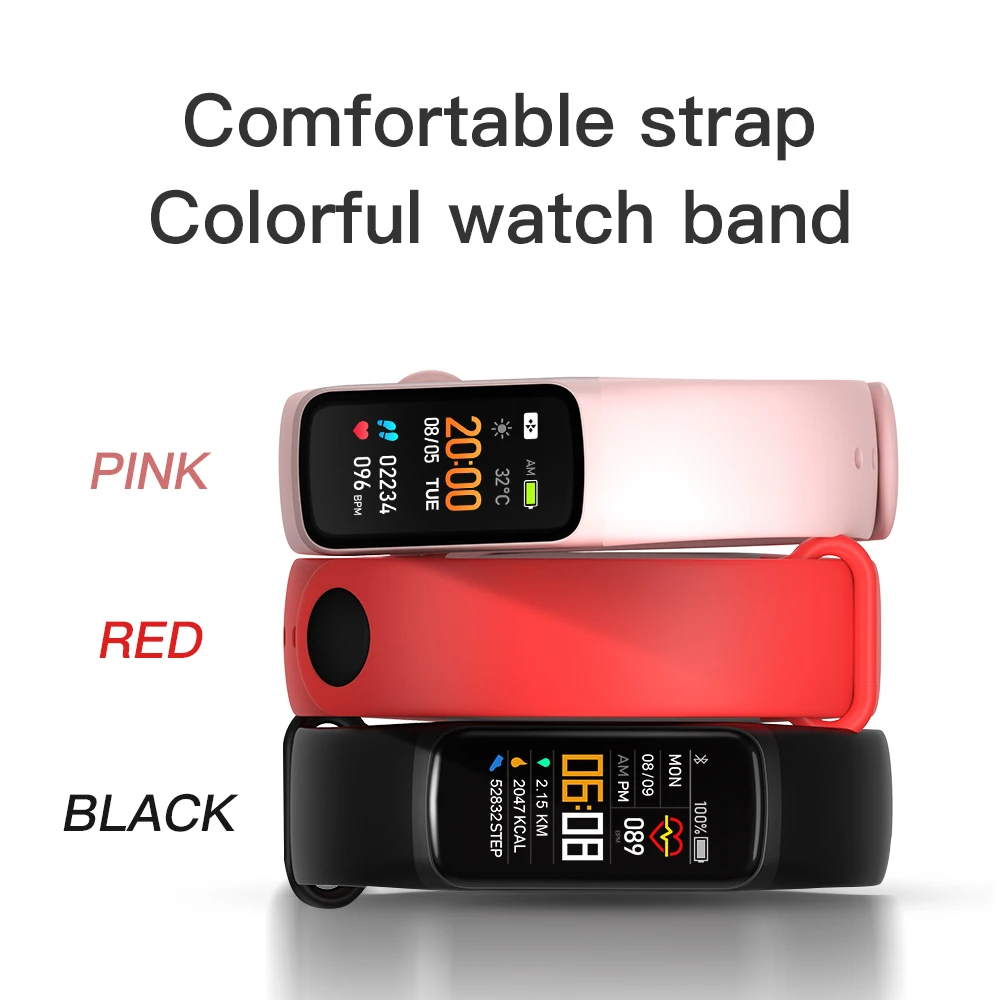 Impermeável Relógio Inteligente para Homens e Mulheres Relógio de Pulso Bluetooth Pulseira de Fitness Freqüência Cardíaca Eletrônico Esportes Android Ios c7 - Image 4