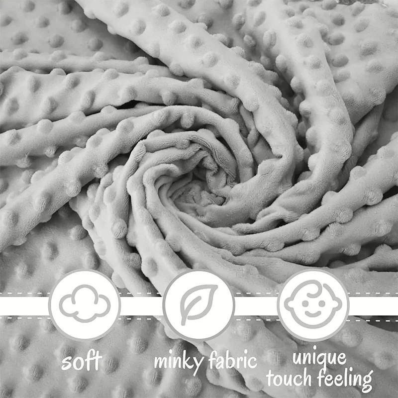 Double Side Dotted Baby Soft Minky Dot Blanket Warm Fleece Stroller Cover Quilt Swaddling Bedding 2