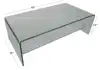 Noble House Roman Glass Coffee Table with Shelf  Clear glass and aluminum leg frames Stylish and modern 4