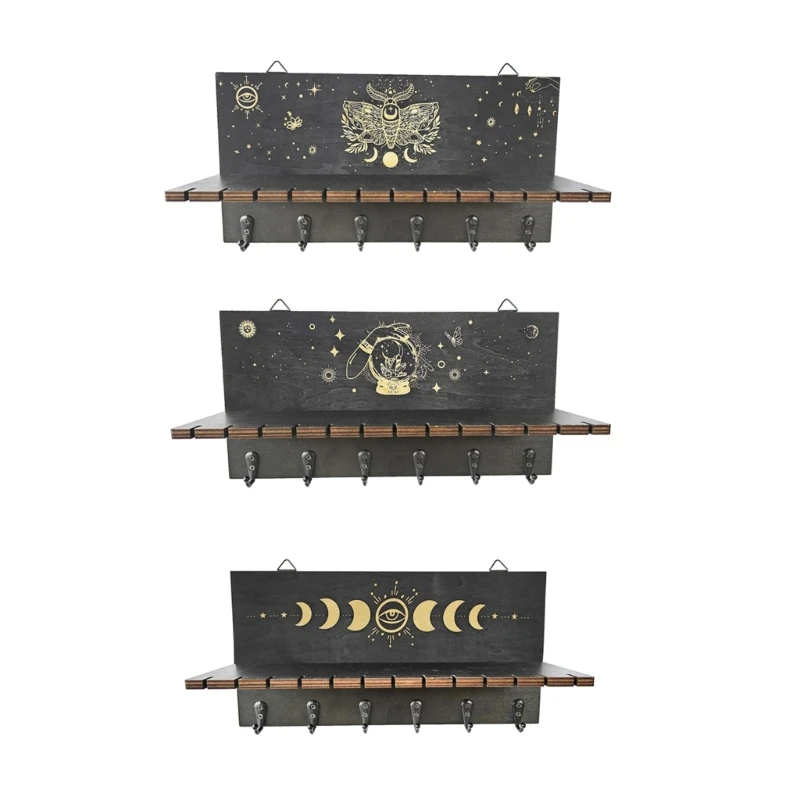 

Pendant and Crystal Holder Wooden Display Shelf for Shops Office Decorations