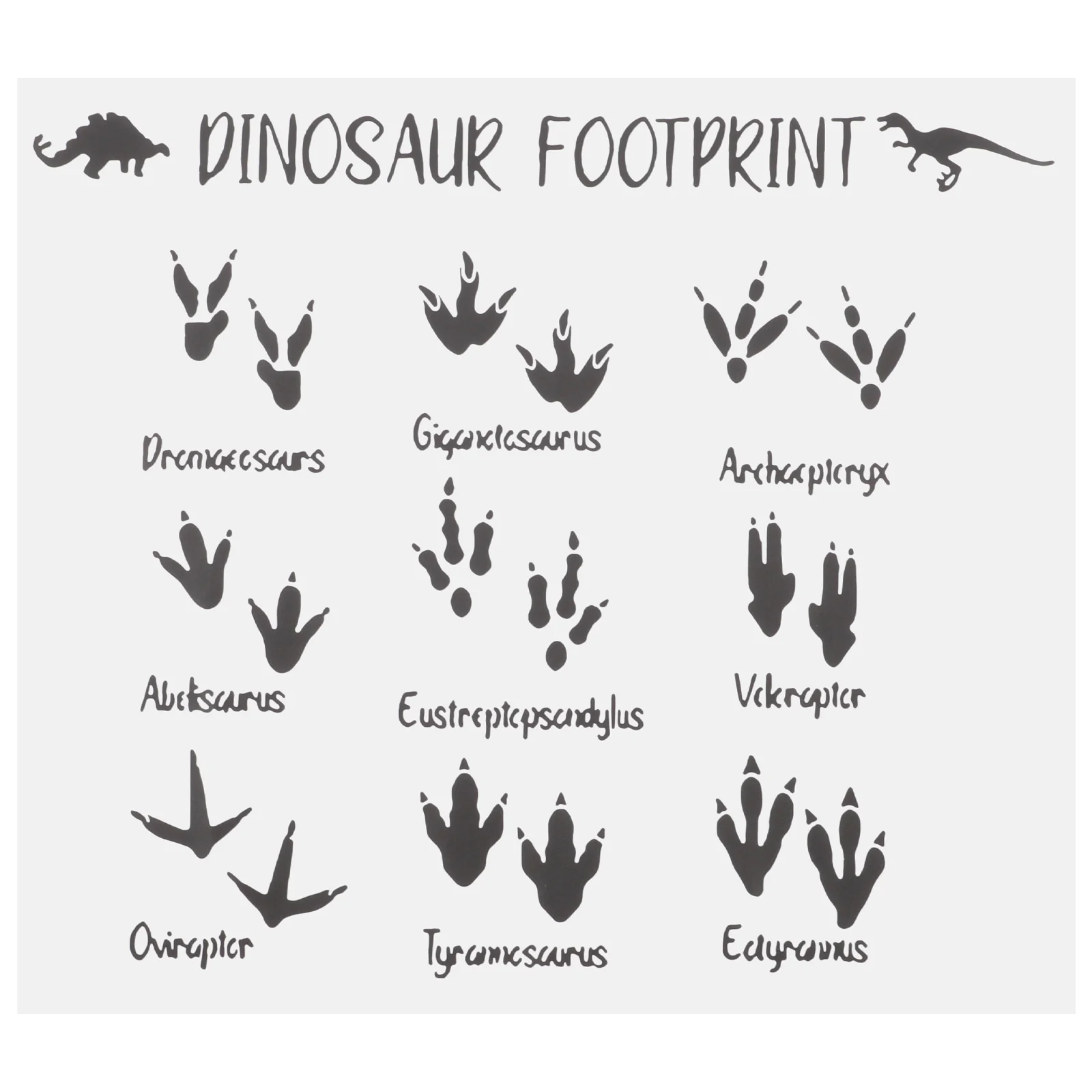 

Dinosaur Footprints Wall Sticker Adhesive Dinosaur Footprint Decal for Children Room