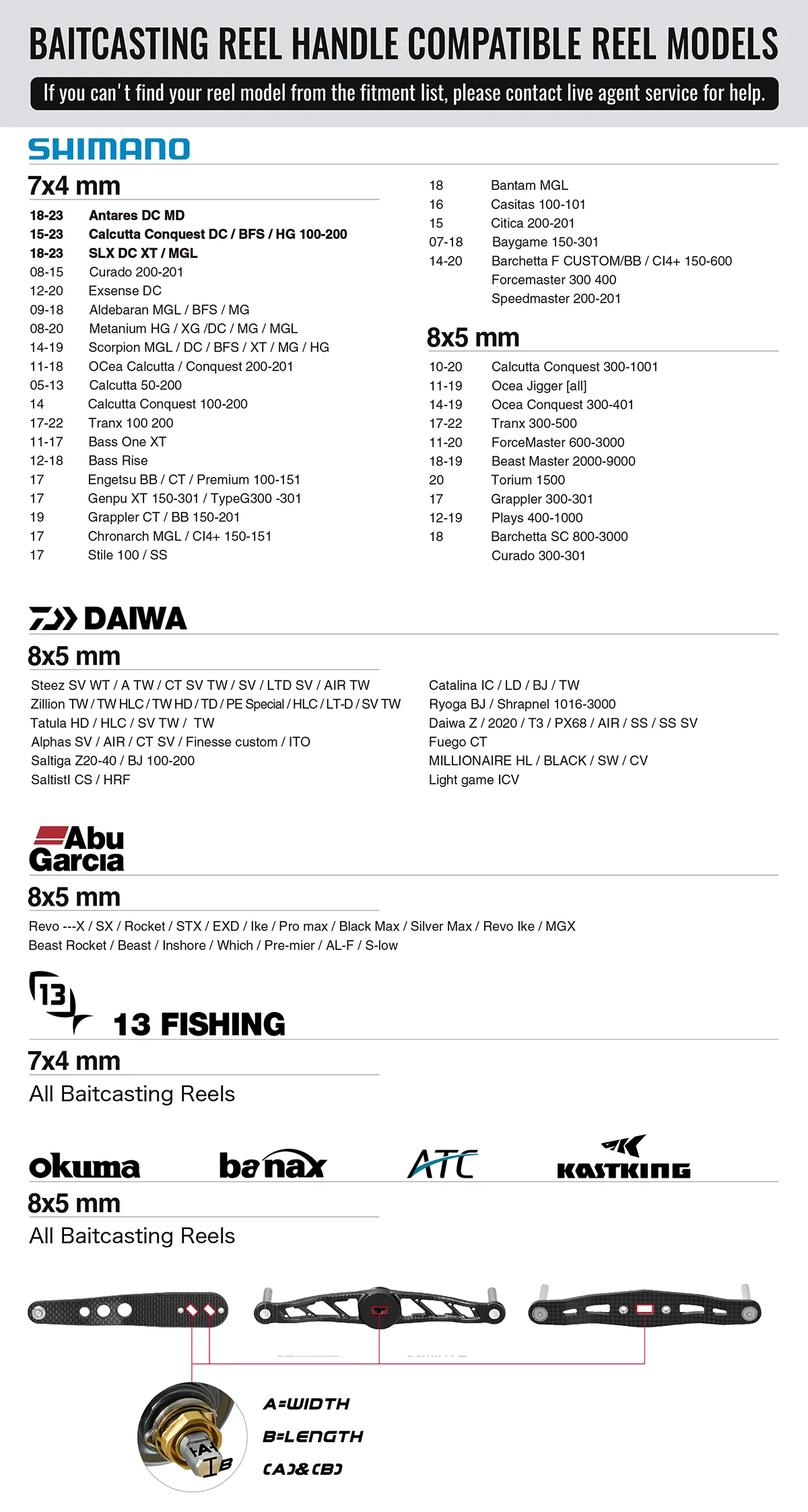 Gomexus Einzelgriff für Shimano Calcutta Conquest Daiwa Tatula Abu Garcia Baitcasting-Rolle mit Aluminiumknopf LC-A38 – Detail 9