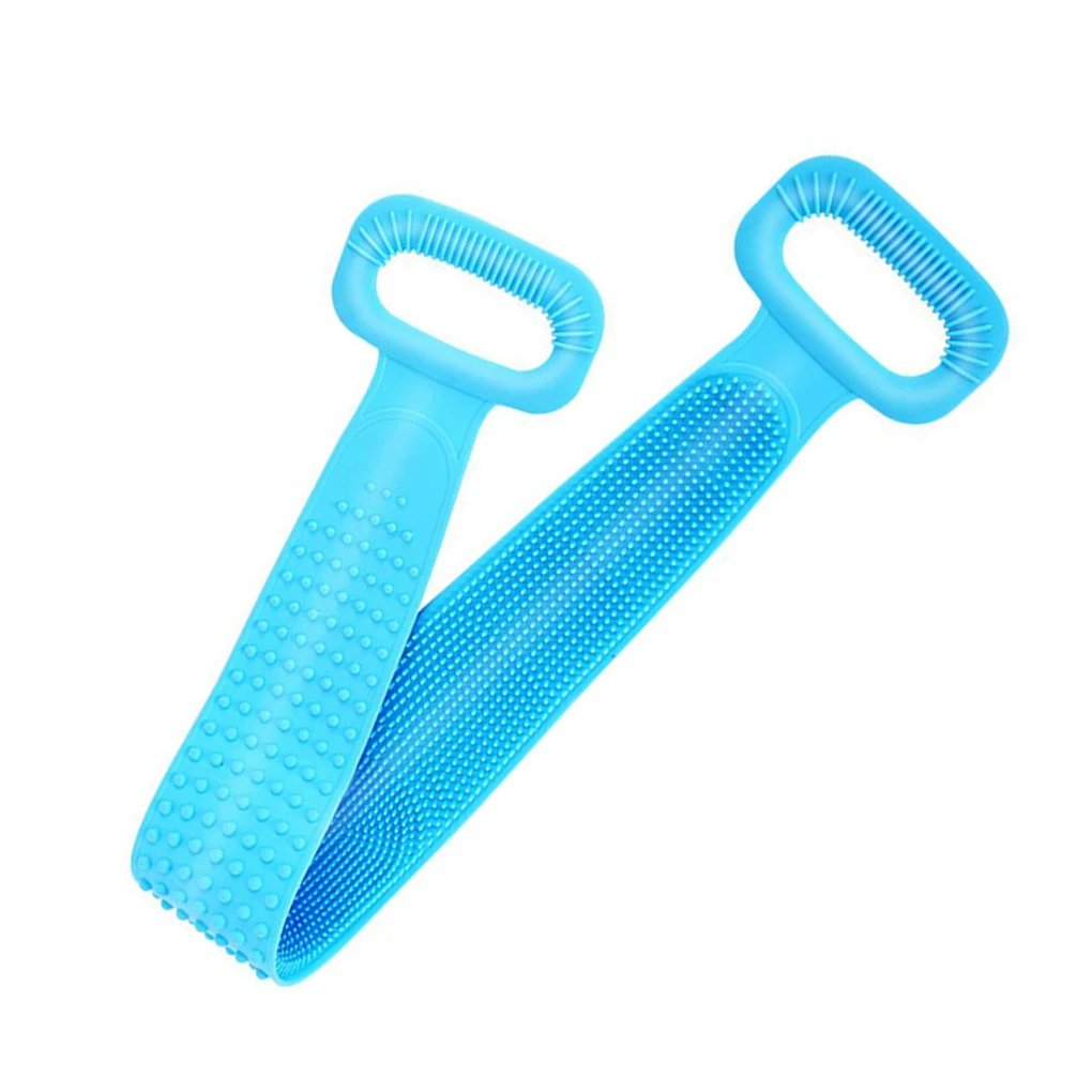 

Скребок для спины, силиконовая щетка для ванны, отшелушивающий длинный двухсторонний скребок для спины