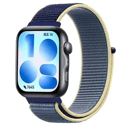 Premium Nylon Loop Strap - Braided, Comfortable, Breathable Band for Smartwatch (Ice Ocean Blue)