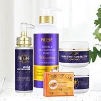 AILKE Double Glutathione Whitening Skin Care, Lightening, Remove Dark Spots, Skin Radiant, Moisturizing, Hydrating, Smooth