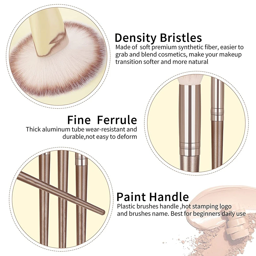 Professional Makeup Brush Set - Super Soft Brushes for Blush, Highlighter, Foundation, Concealer, and Eyeshadow