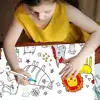 90cm Animal Children's Drawing Roll DIY Coloring Paper Roll Color Filling Graffiti Paper-cut for Kids Painting Educational Toys 3