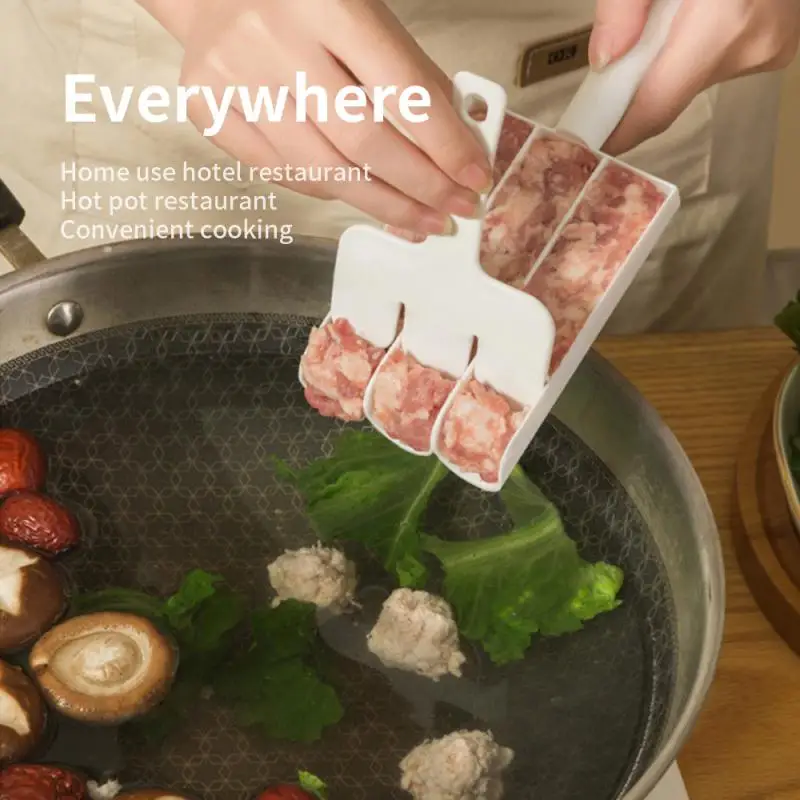 Meat Ball Maker Plastic 1 3 4 Rows Maker Meatball Convenient Mold Homemade Lean Meatball Tool Home DIY Fish Ball Set