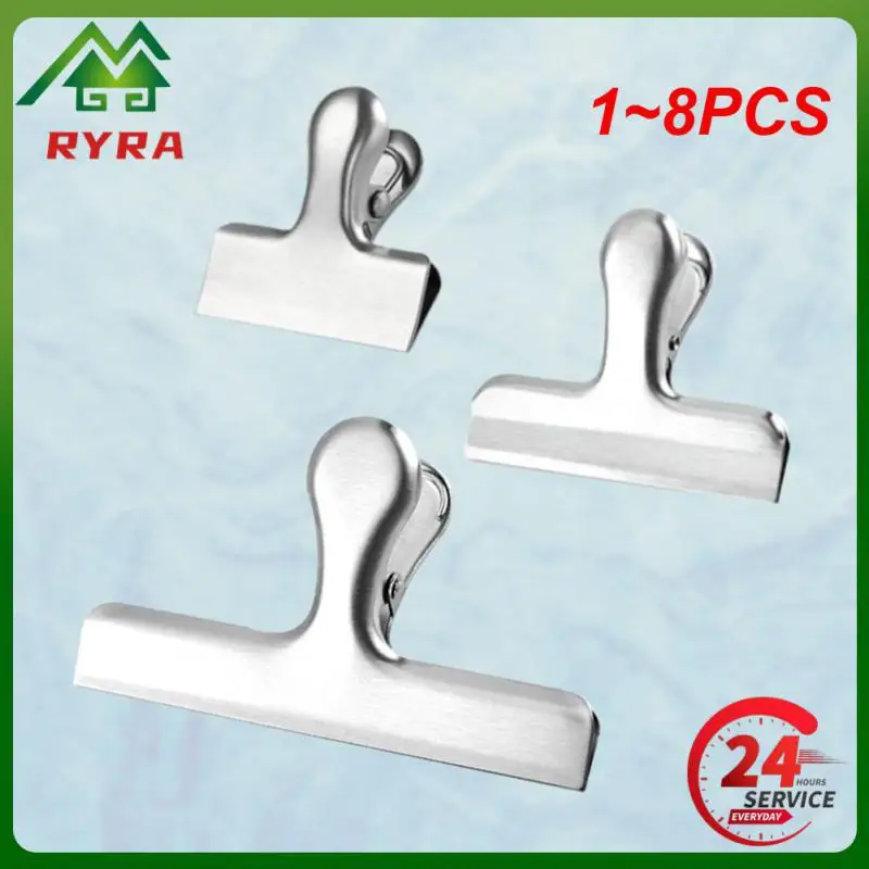 Sealing Clips 1-8PCS Stainless Steel for Food Storage Bag Home Kitchen
