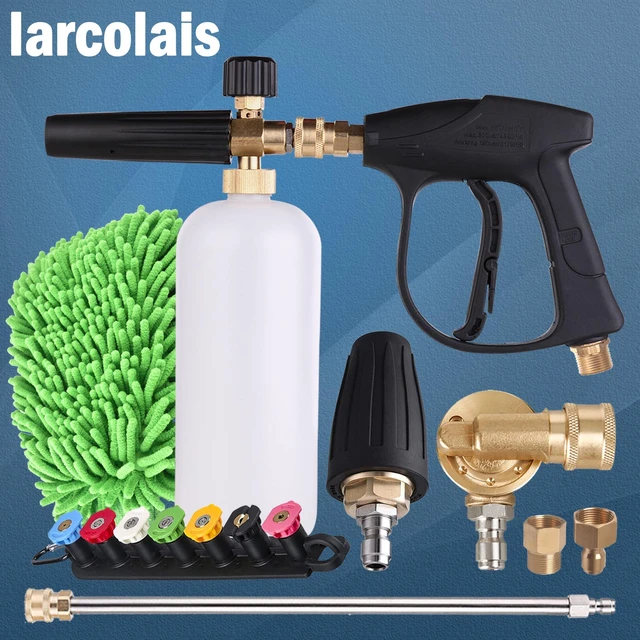 Foam Cannon for Pressure Washer Car Wash Foam Gun Kit M22-14mm and Quick  Inlet Connector with Quick Connector 5PCS Nozzle Tips - AliExpress