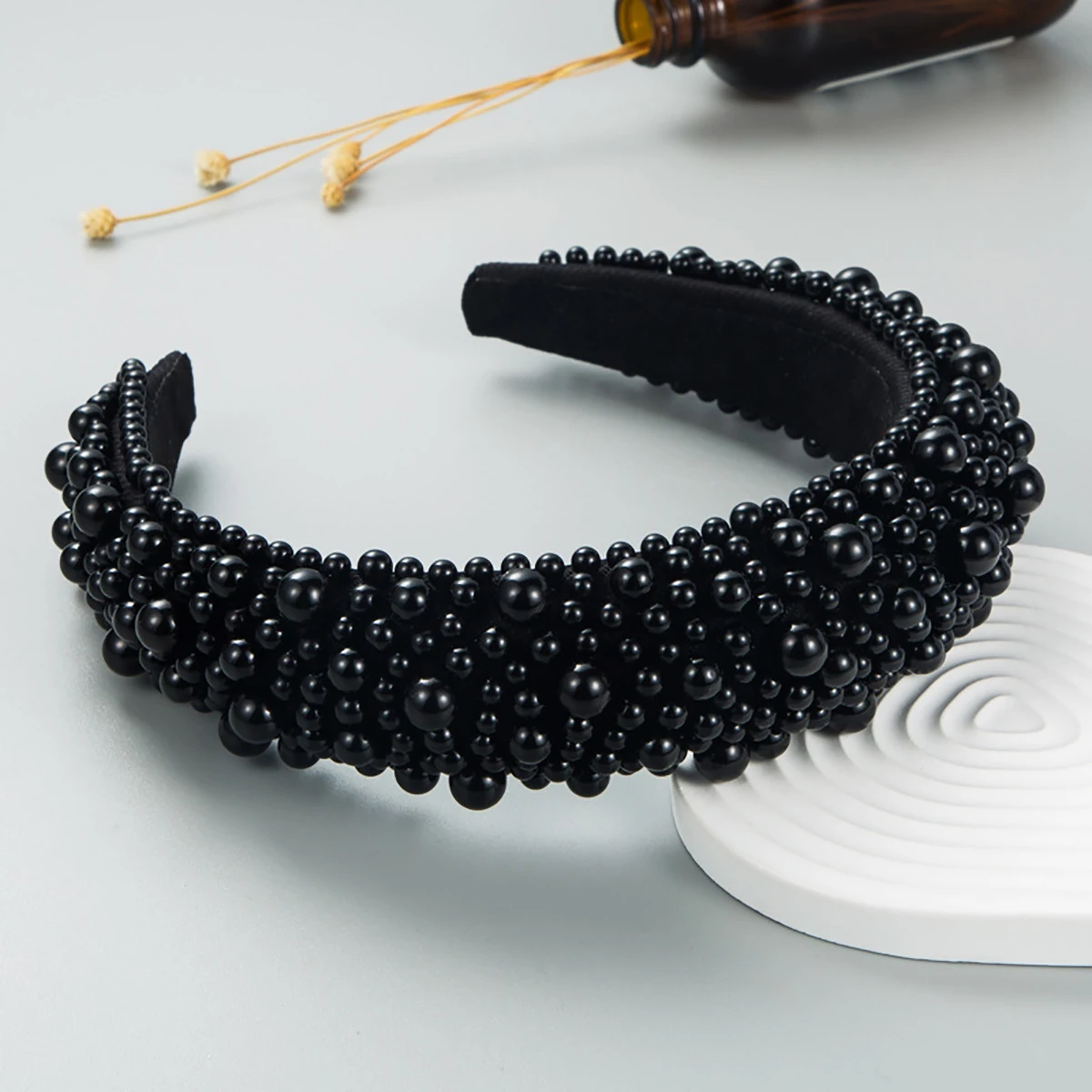 Hair Band Women Multicolor European American Wide Edge Headband Simulated Pearl Hair Accessories Gift