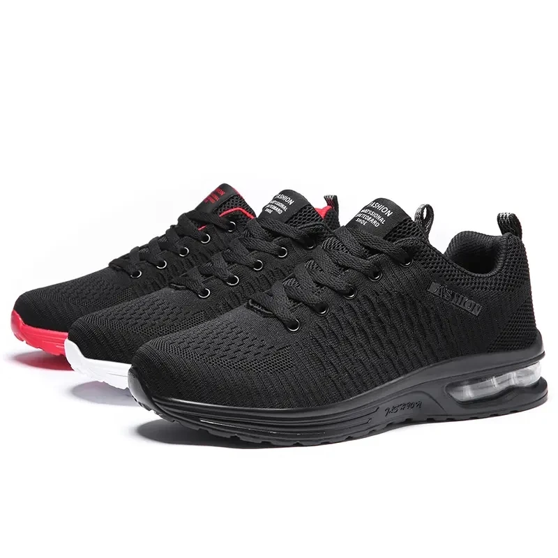 

Men's Casual Sneakers Mesh Air Cushion Sneakers Lightweight Lace-up Casual Shoes Flat Non-slip Sports Shoes Running Shoes Tennis