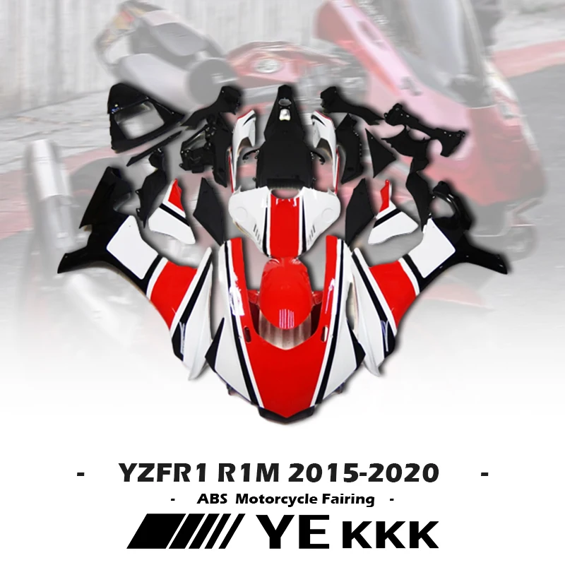 Black-Red-YZF-R1-R1M-2015-2020-Motorcycle-Full-Fairing-Kit-ABS ...