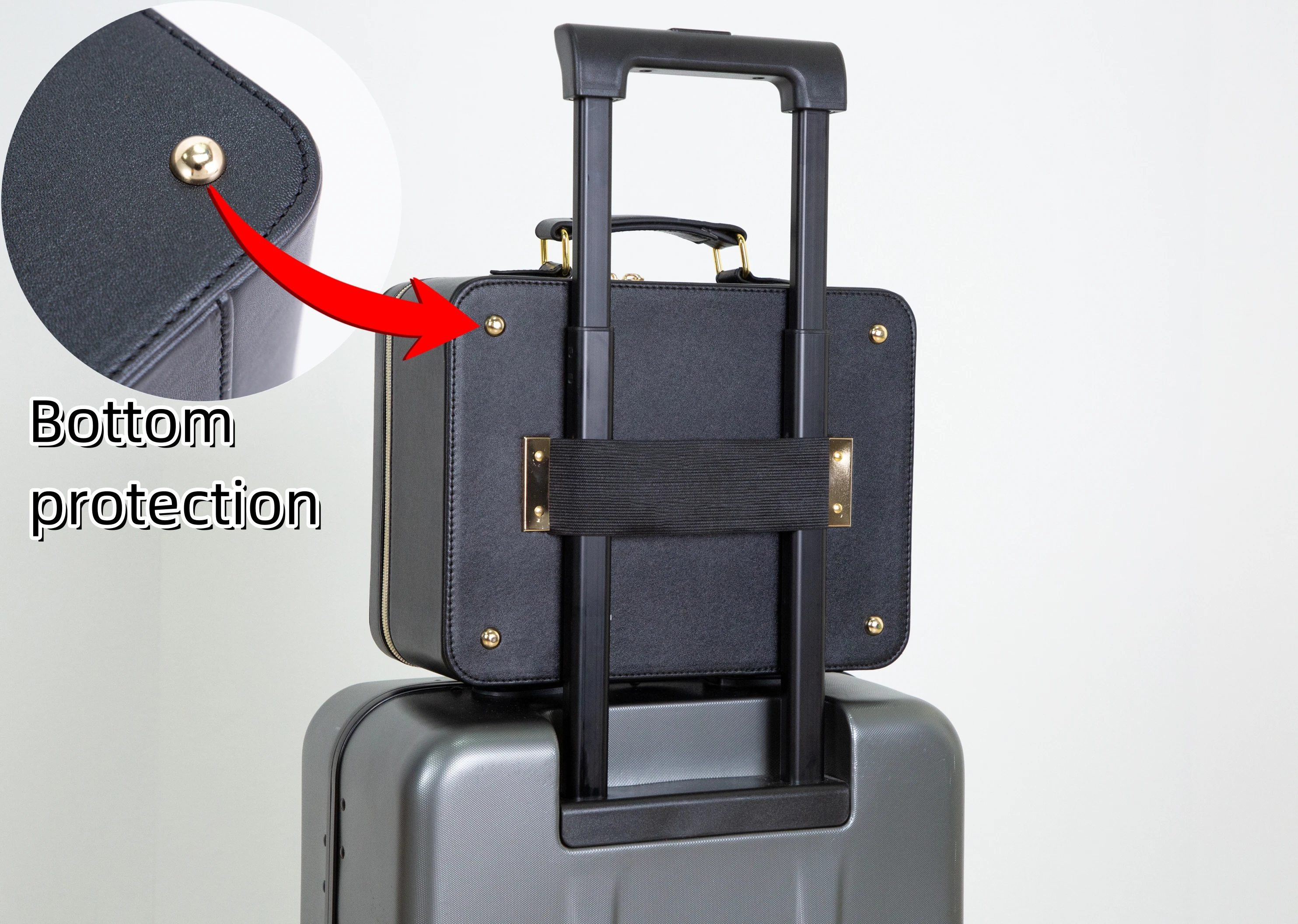 حقيبة مستحضرات التجميل الذكية LED مع مرآة، بتصميم...