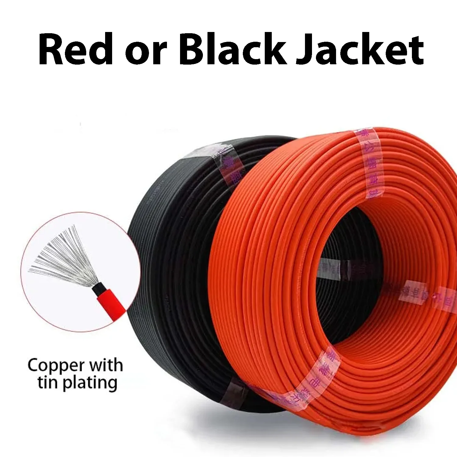 Solar Power Cable 4mm2 12AWG PV Photovoltaic Cable For PV Panels Connection 5/10/20m