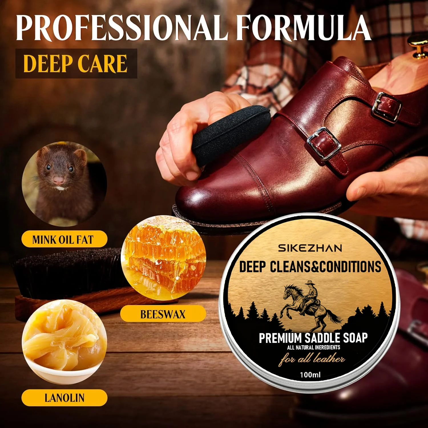 Premium Leather Cleaner & Restorer - Revitalize & Protect Leather Goods