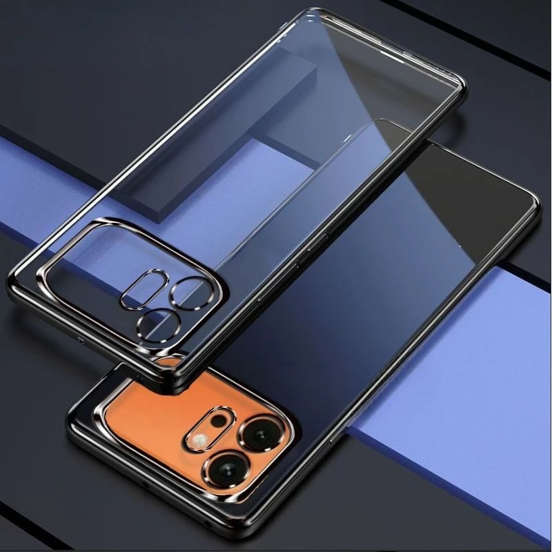 Electroplating Silicone Soft Shell Phone Case with All-Inclusive Lens Protection