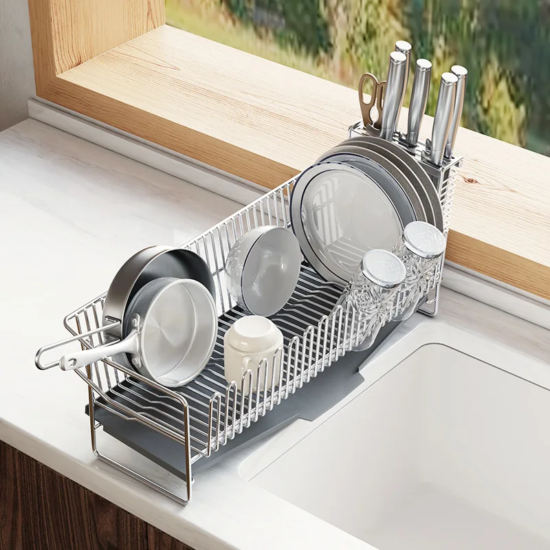 Stainless Steel Dish Drying Rack Over The Sink Dish Draining
