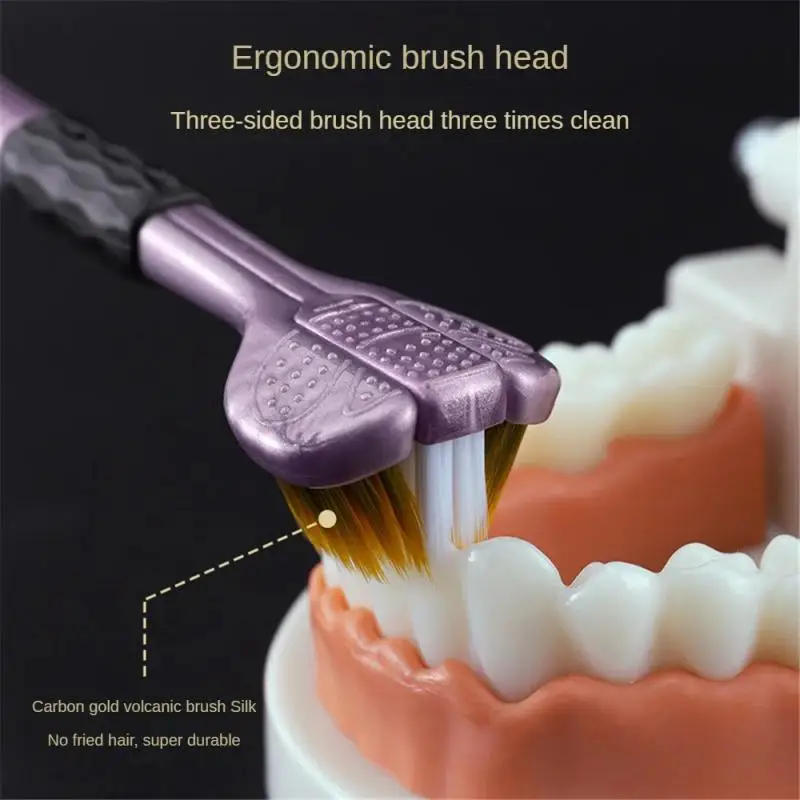 Three Sided Soft Toothbrush Adult Ultra Fine Soft Bristle Oral Care Teeth Brush Oral Health