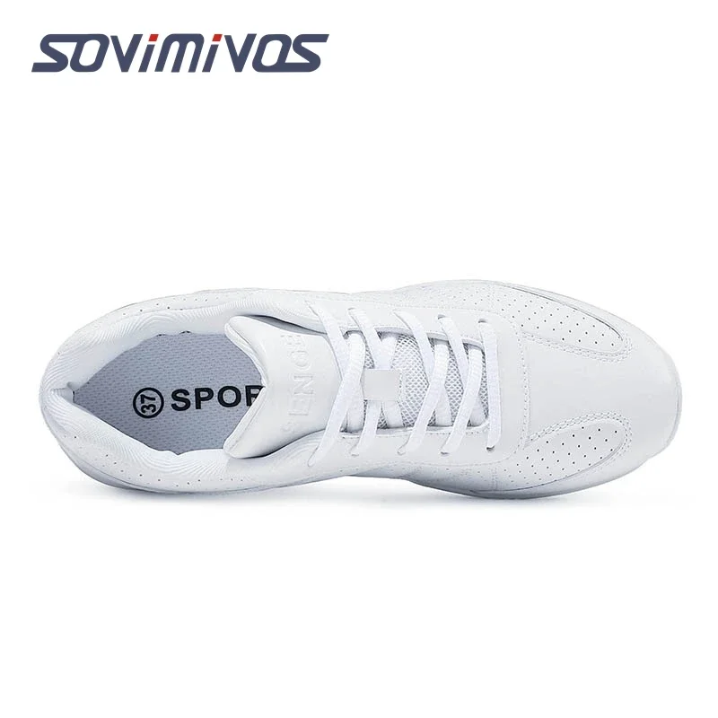 Girls White Cheerleading Dance Shoes Athletic Training Tennis Breathable Youth Competition Cheer Sneakers Dropshipping Shoes