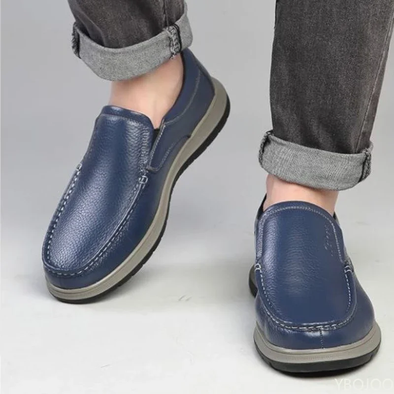 2026 Spring and Autumn Fashion New Casual Comfortable Flat Flat Men's Shoes Simple and Versatile Set Mouth Men's Shoes