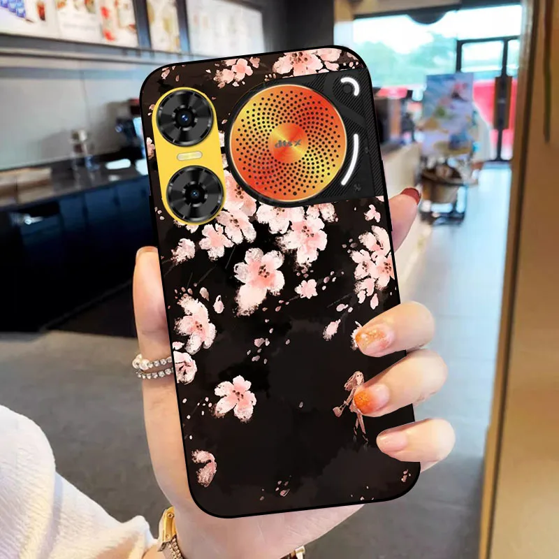 Flower Design Soft TPU Silicone Shockproof Bumper Back Cover