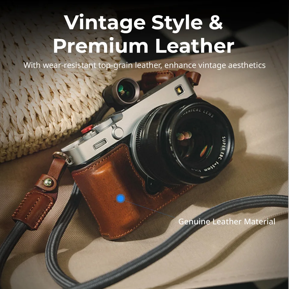 FUJIFILM X-E5 ミラーレスカメラ レザーケース付き SmallRig X-E5 ハーフケース、カメラレザーケースキット FUJIFILM X-E5