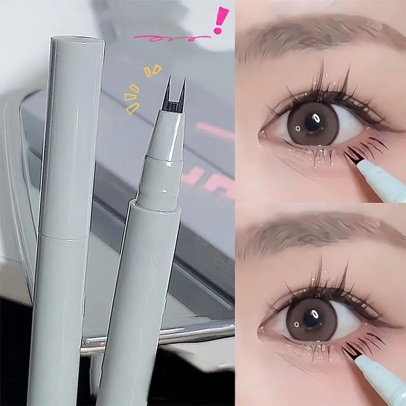 

0.01 Extremely Fine Double-tip Eyelash Pencil Waterproof Long-lasting Lower Eye Liner Two-claw Liquid Eyeliner Korea Comestics