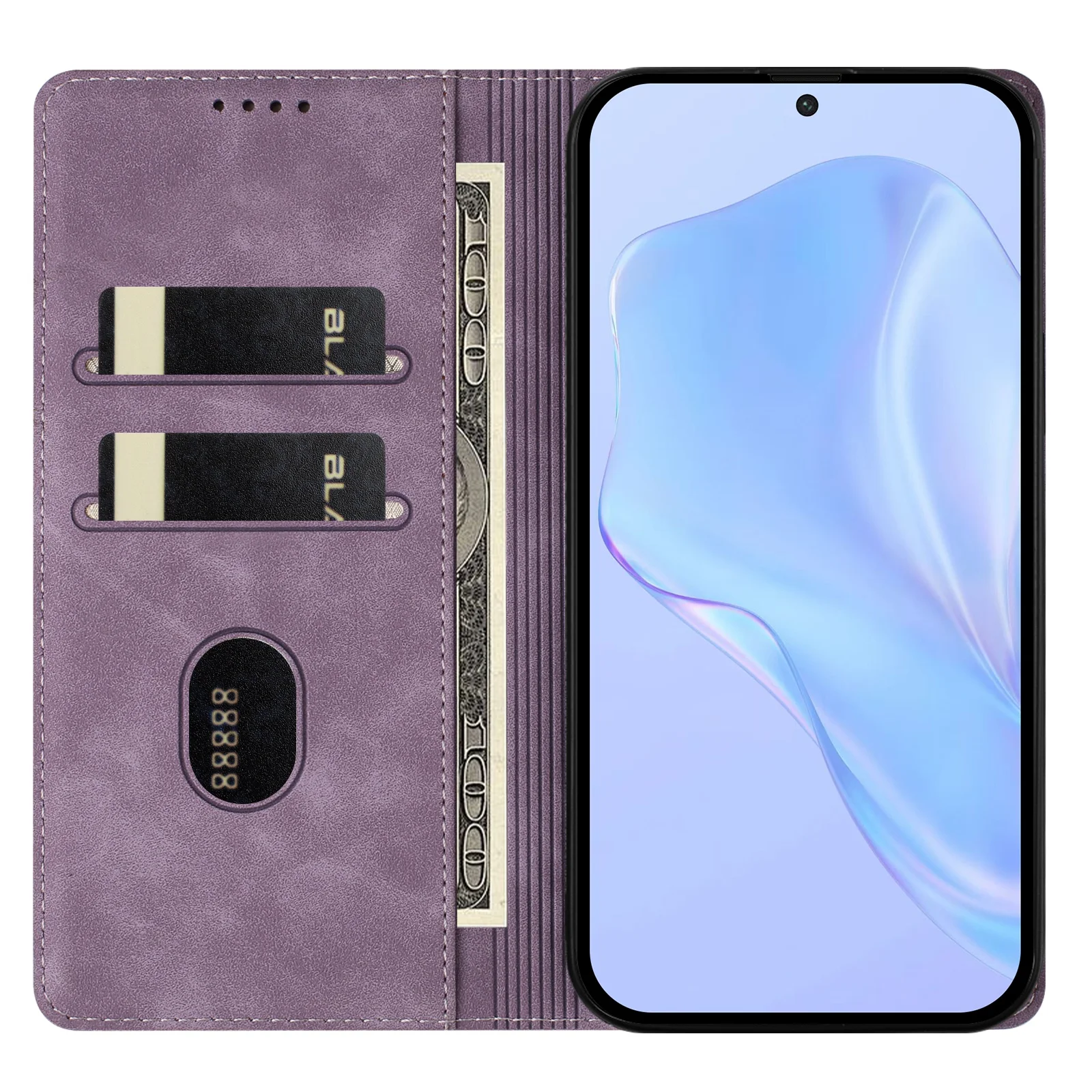 Leather Magnetic Wallet Phone Case - Universal Fit Cover