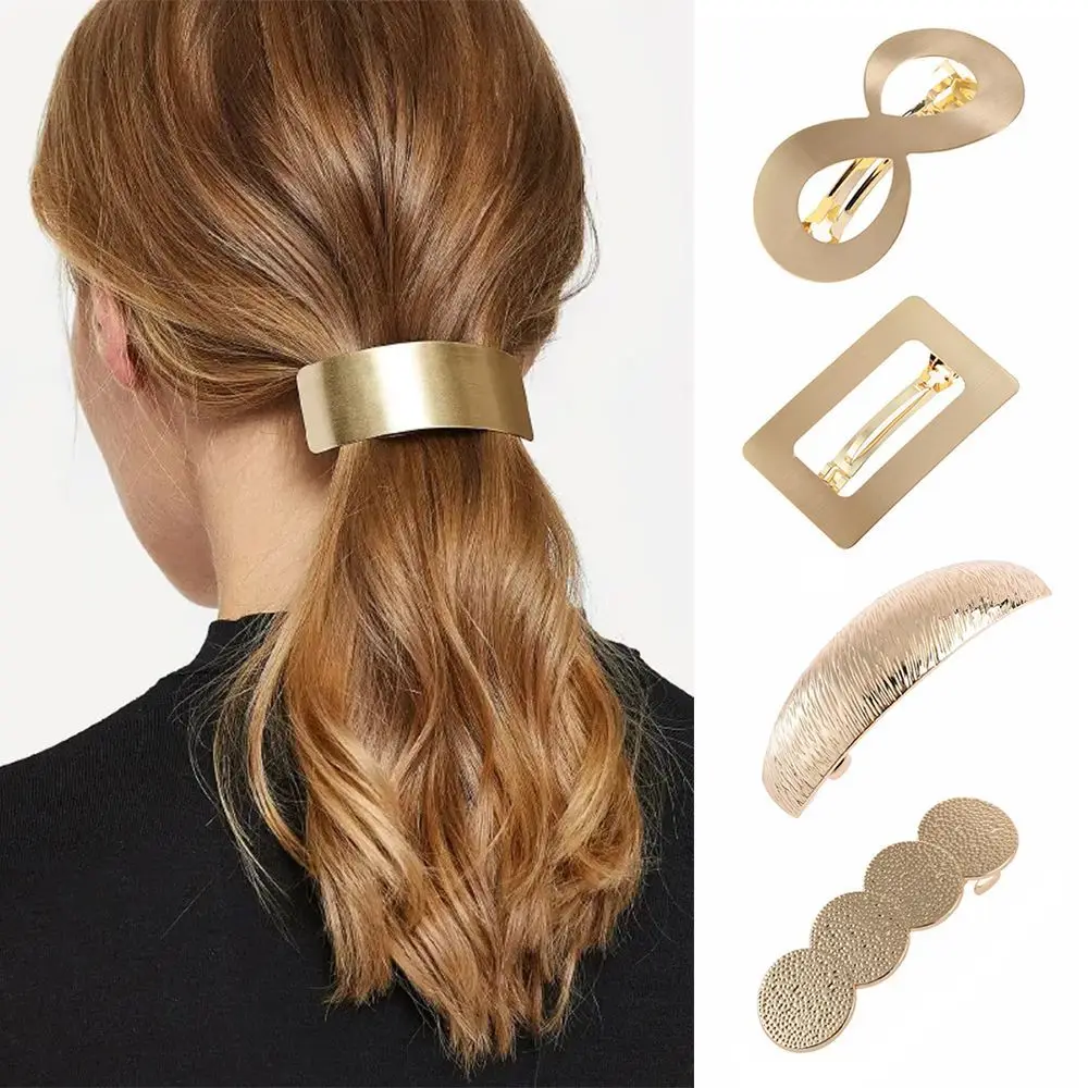 

1PC Metal Geometry Square Hair Clips Hair Grips Lazy Clip Headwear Barrettes Hairpins Women Girls Hair Styling Tool Accessories