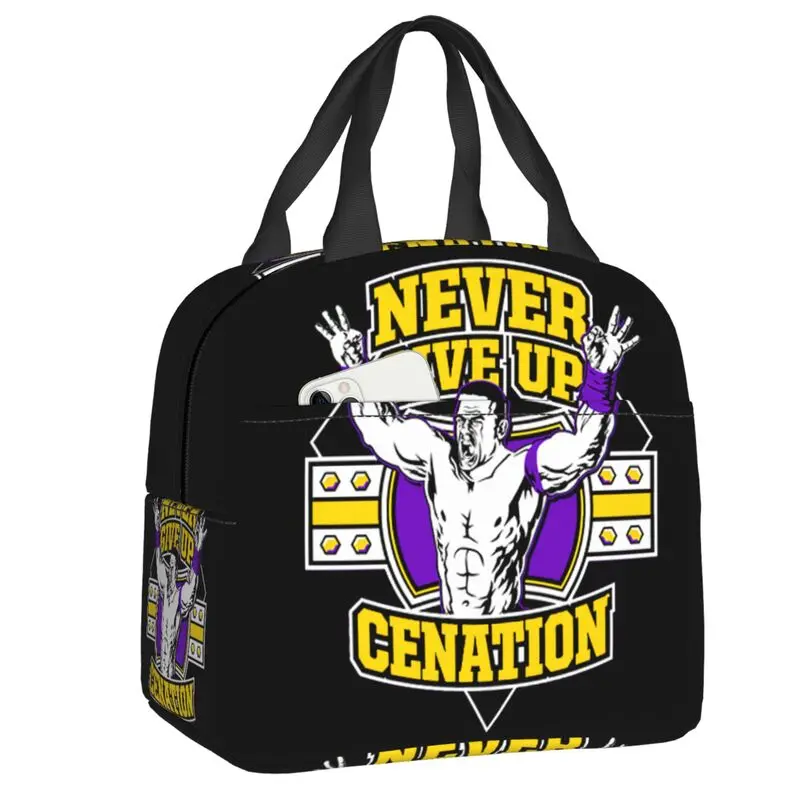 Wwe John Cena Lunch Box Portatile Per Donna Impermeabile Never Give Up Thermal Cooler Food Insulated Lunch Bag Office Work