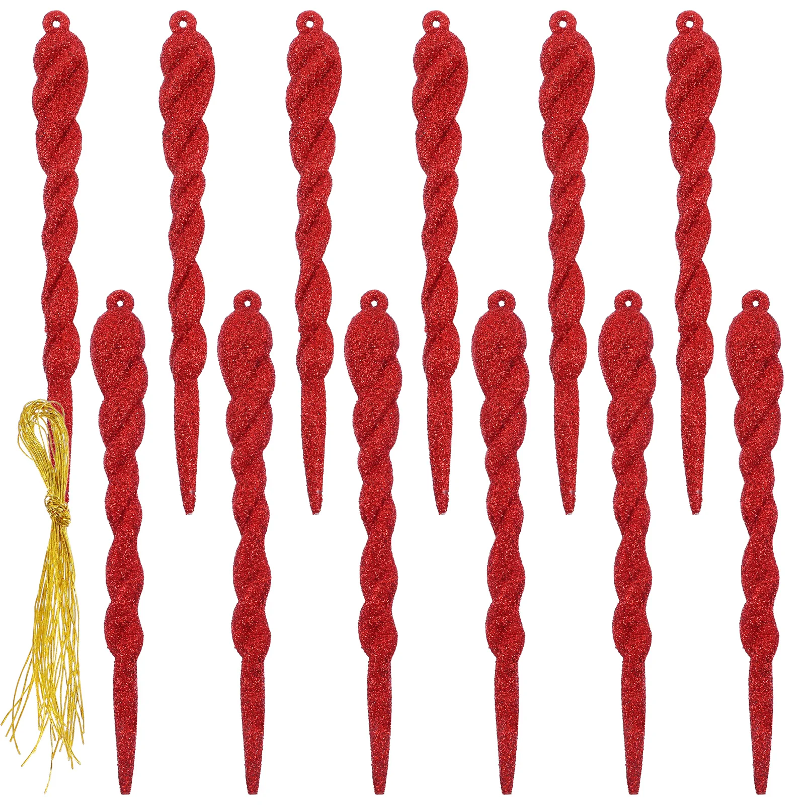 

Icicle Pendants Xmas Hanging Decor Glitter Icicle Adorn Xmas Party Supply