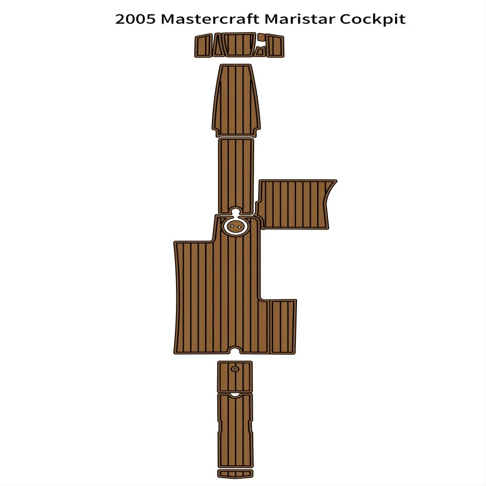 2005 Mastercraft Maristar Cockpit Pad Boat EVA Foam Faux Teak Deck Floor Mat Backing Self Adhesive SeaDek Gatorstep Style