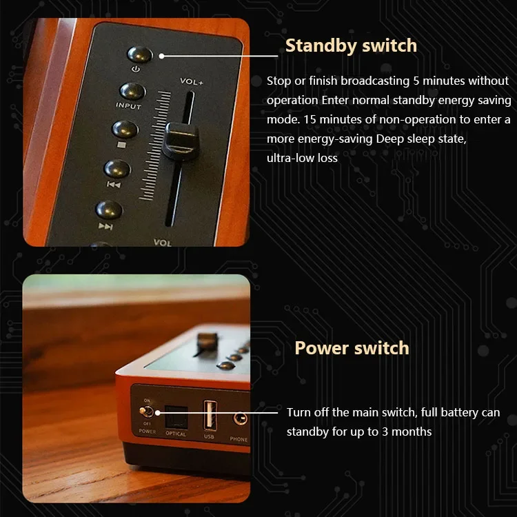 Lossless HIFI CD Player Wooden Body Bluetooth 5.2 High Bass Adjustable EQ Sound Portable USB Audio Player Infrared Remote Control portable cd player wooden cd player