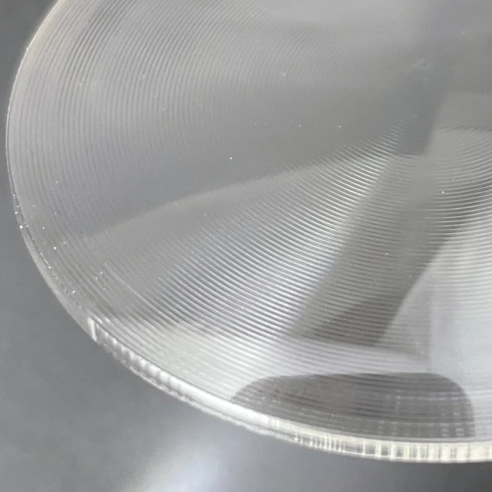Enhanced Optical PMMA Fresnel Condenser Lens - 50mm Diameter, 28mm Focal Length