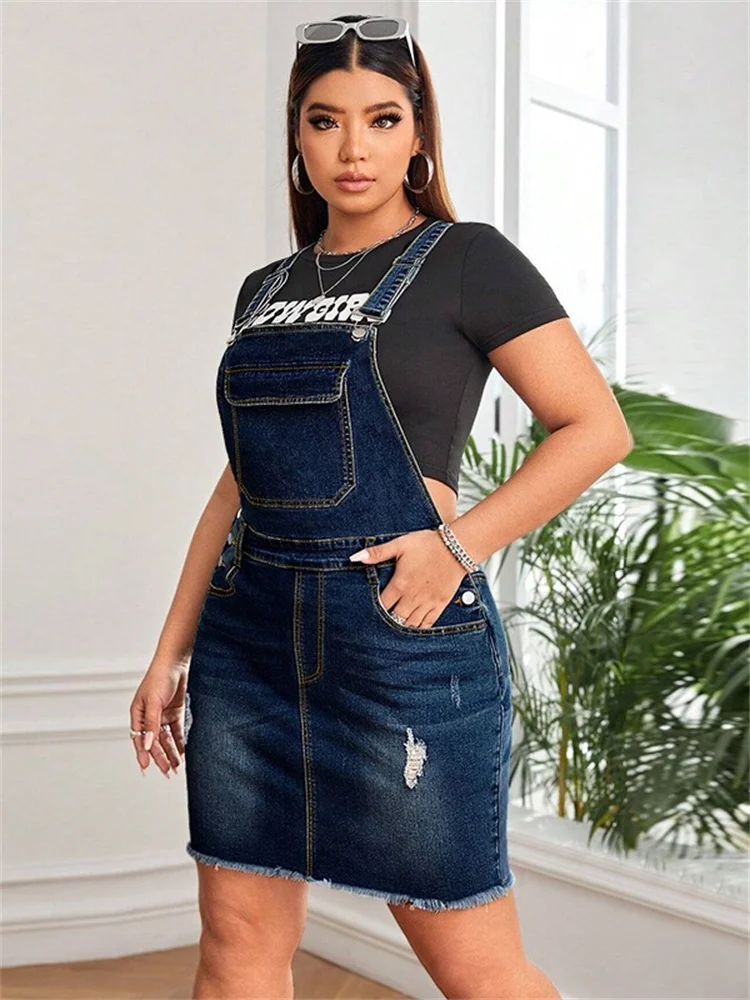 Wmstar Denim Dresses for Women Wholesale Casual Loose Pockets Fashion Streetwear New in Summer and Fall Women Clothing 2025