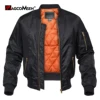 MAGCOMSEN Men's Aviator Jackets Thick Warm Orange Lining Bomber Jackets Fall Winter Casual Windproof Coats 1
