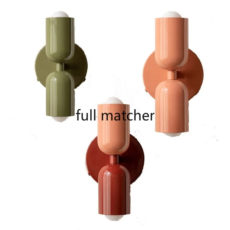 

modern macaron colorful living room dining room bedroom bedside wall lamp Creative homestay Nordic interior wall light fixture