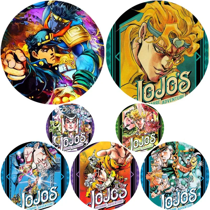 Anime JoJo's Bizarre Adventure Stone Ocean CD Theme Cosplay Star Platinum  Round Badge Cartoon Brooch Pins Toy - AliExpress