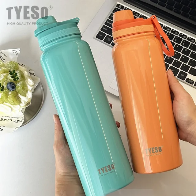 Tyeso Stainless Steel Thermal Water Bottle Portable Tumbler Sport Vacuum Flask Keeps Cold and Heat Thermal Mug Car Insulated Cup 3