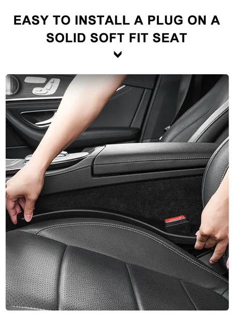 SEAMETAL Car Seat Side Gap Filler Bendable Seat Crevice Drop Blocker Auto  Center Console Side Filling Strip with Seatbelt Hole - AliExpress