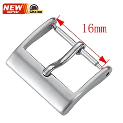 Silver Stainless Steel Watchband Buckle and Clasp Strap Accessories (Silver 16mm)