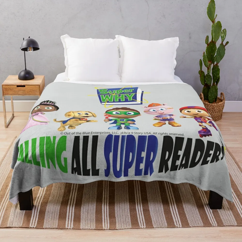

Calling all super readers Throw Blanket Warm Blanket Decorative Sofa Blanket