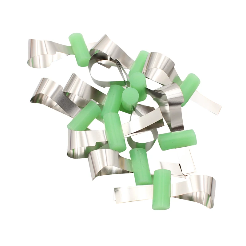 20 pces dental formando folha de metal matriz matrizes banda retainerless com retentor de borracha material ortodôntico dental matrice