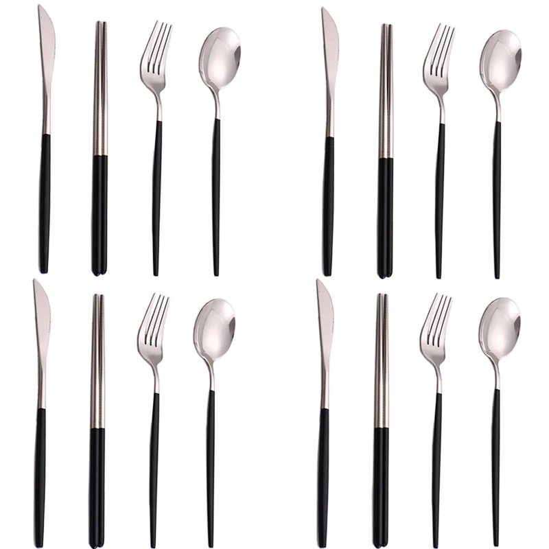 16Pcs BlackSilver