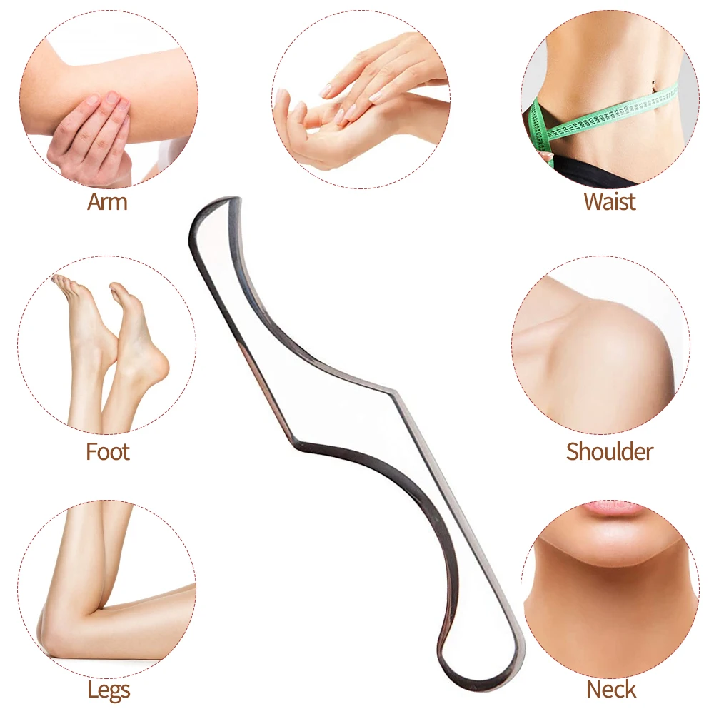 Stainless Steel Gua Sha Massage Tool Lymphatic Drainage Scraping Massager for Body Shaping Relieve Waist Back Muscle Soreness