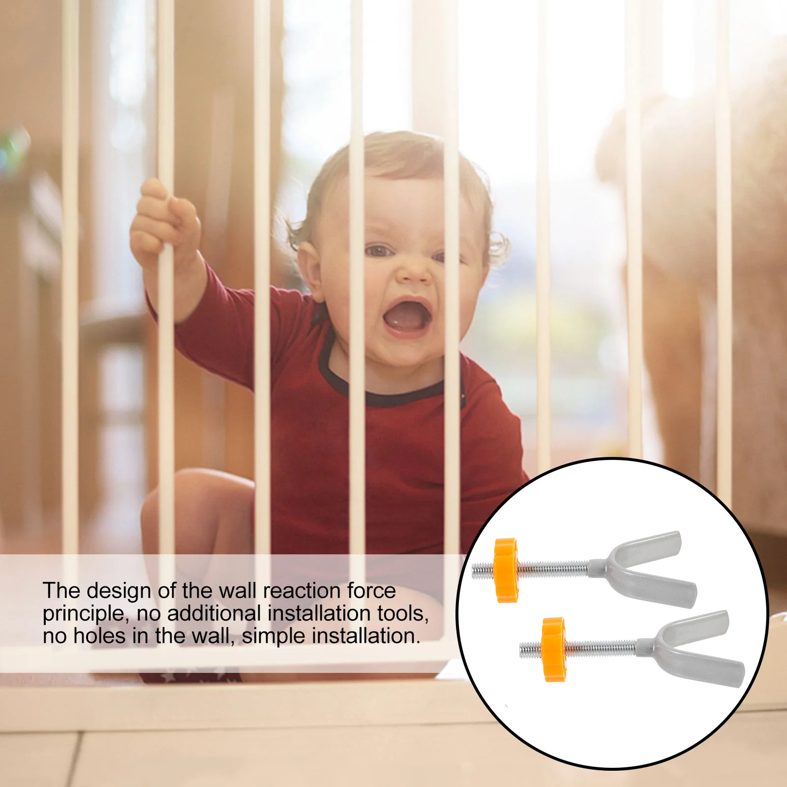 4 Pcs Y-shaped Stairway Tool Bolts with Nuts Indoor Fence Baby Gates Guardrail Parts The Safety